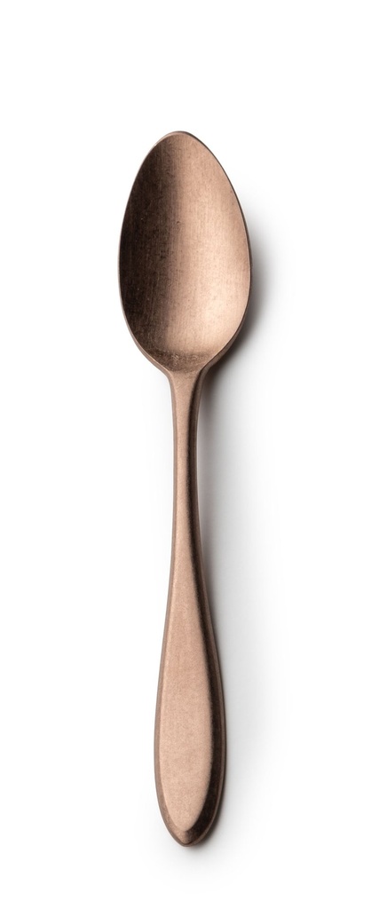 #-96-CUCHARA MOKA ALEJANDRIA 18/0 VINTAGE COBRE