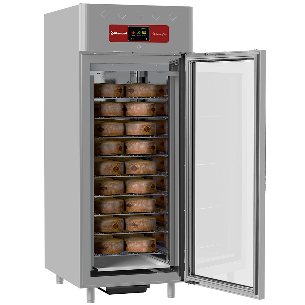 Armario de maduración 850 litros ventilada, 1 puerta con cristales 20x GN 2/1