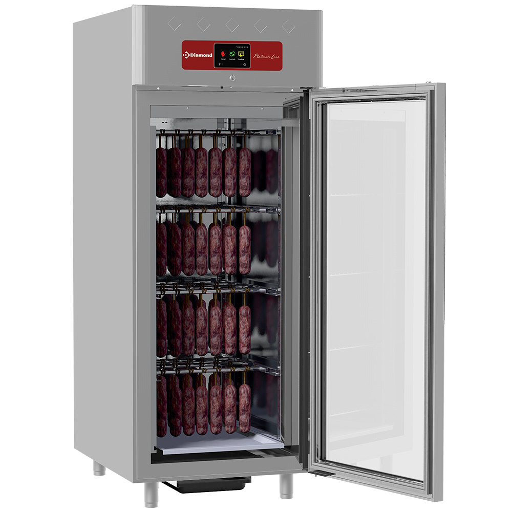 Armario de maduración 850 litros ventilada, 1 puerta con cristales 20x GN 2/1