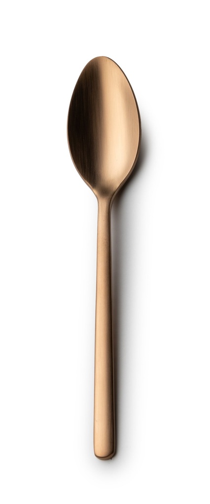 [B150709320104] #-48-CUCHARA POSTRE NATURE 18/0 MATE COBRE