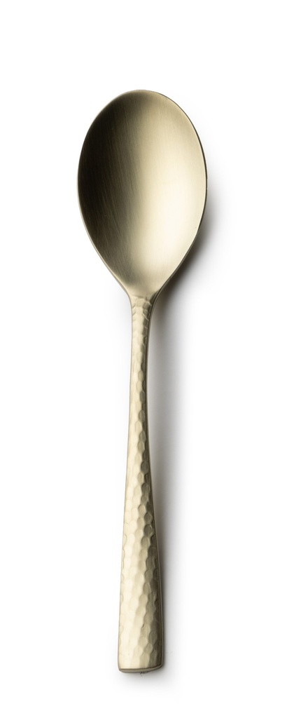 #-48-CUCHARA POSTRE MERCURY 18/0 MATE CHAMPAGNE