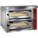 Horno eléctrico para pizza, 2x 4 pizzas 350mm - FULL de piedra refractaria