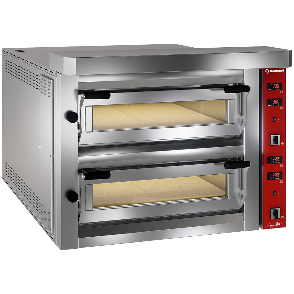 Horno eléctrico para pizza, 2x 6 pizzas