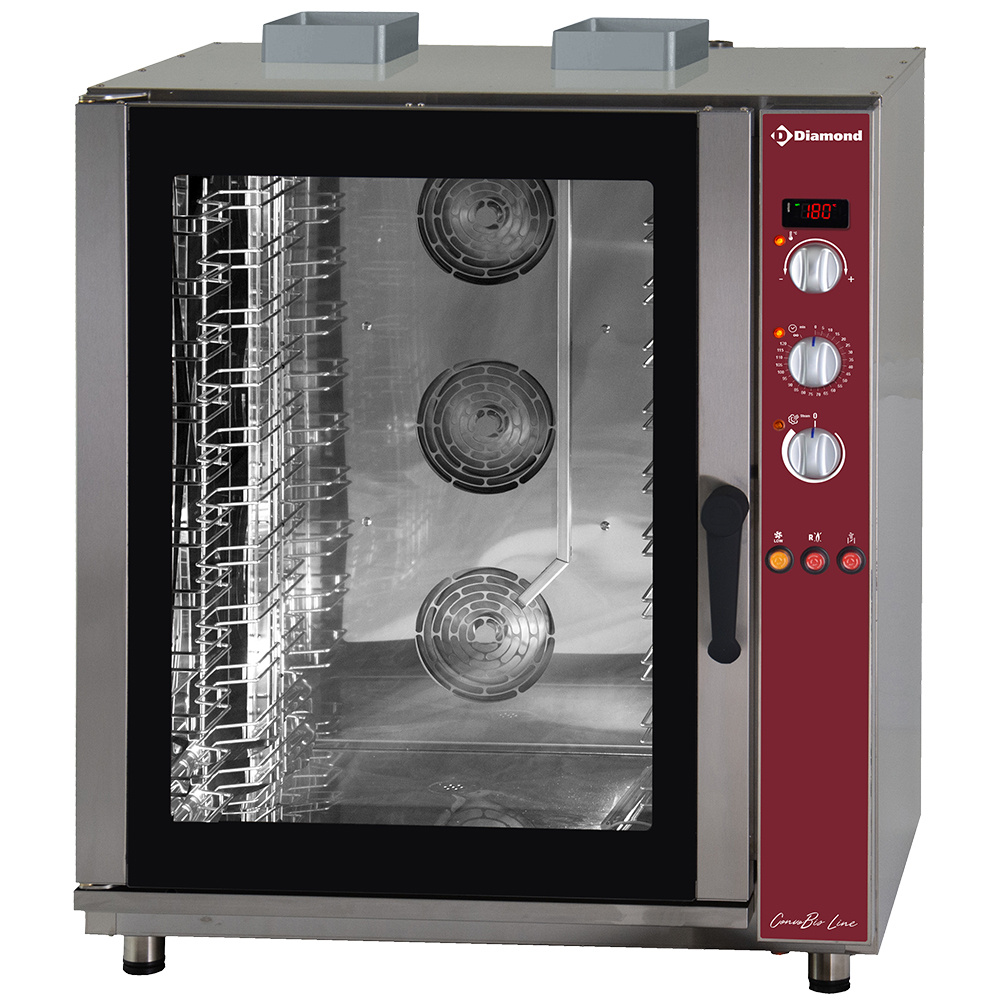 Horno de conveccion de gas 11x EN(GN) umidificator automatico