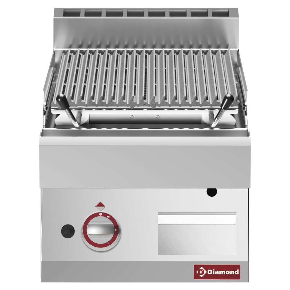 Parrilla de piedra lavica, modulo 1/2 de fusion "double face"