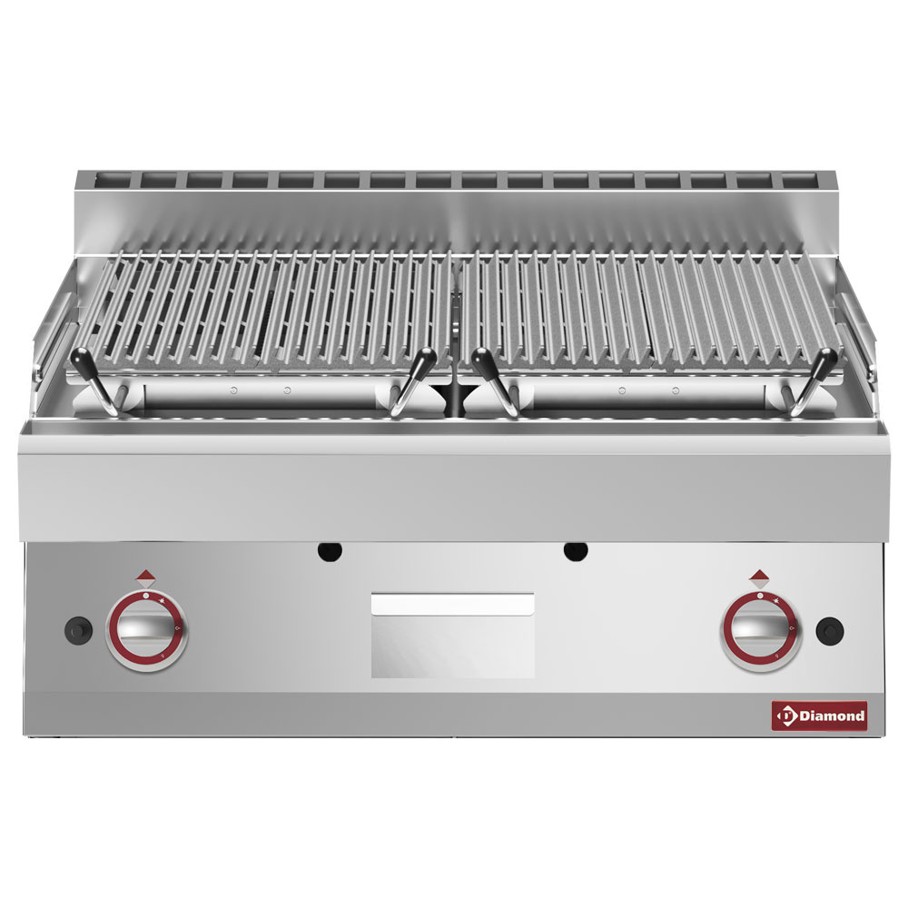 Parrilla de piedra lavica, modulo 1/2 de fusion "double face"