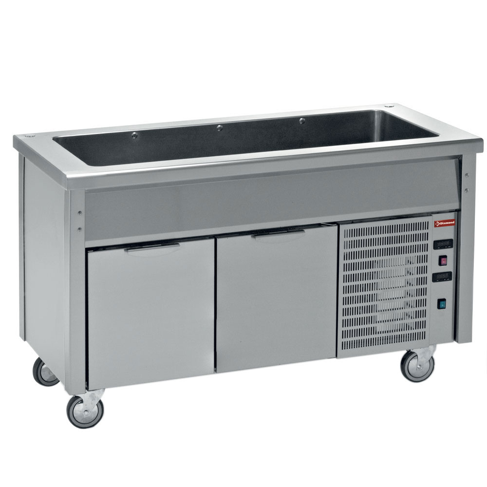 Elemento a cuba refrigerada sobre armario refrigerado