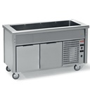 Elemento con cubeta refrigerada sobre armario frigorífico