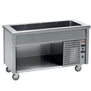 Elemento a cuba refrigerada sobre armario abierto
