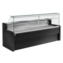 Mostradores refrigerados escaparate de cristal derecho 90 °, con reserva - NEGRO