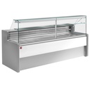 Mostrador refrigerado escaparate de cristal derecho 90 °, con reserva - GRIS/BLANCO