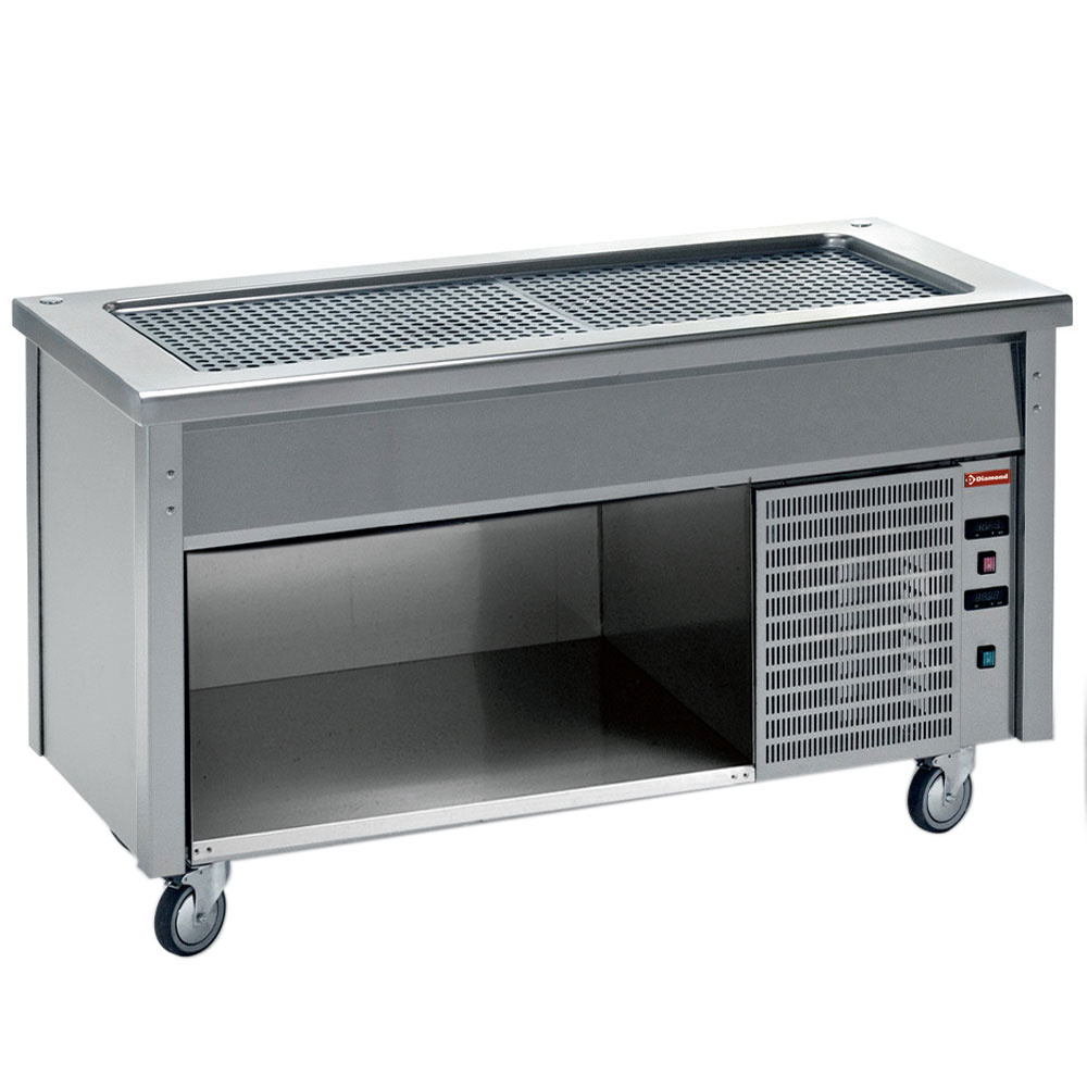 Elemento a top refrigerado sobre armario abierto