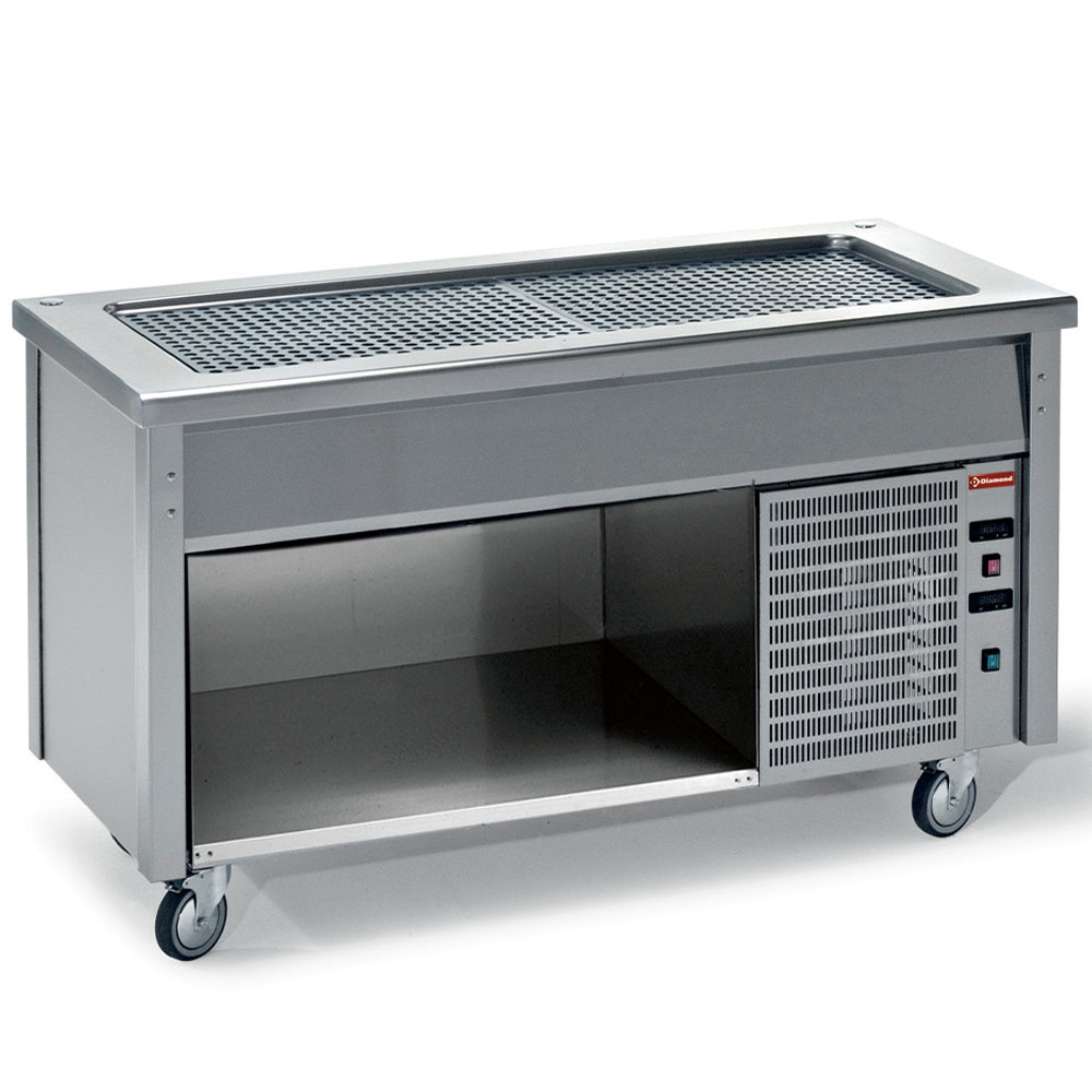Elemento a top refrigerado sobre armario abierto