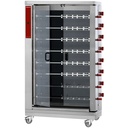 Asador electrico vitrocerámico, 8 espadas (48 pollos)