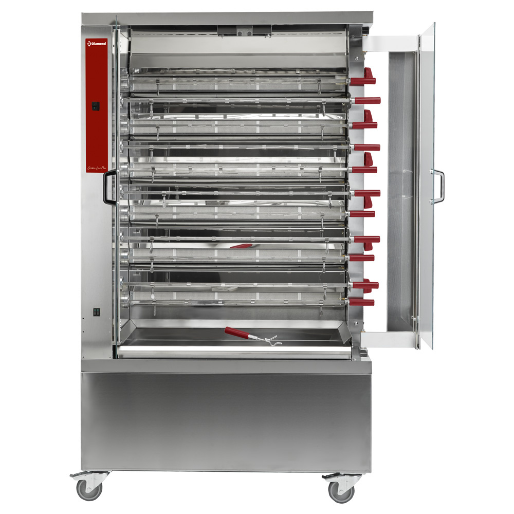 Asador de gas, 11 espadas, (66 pollos)
