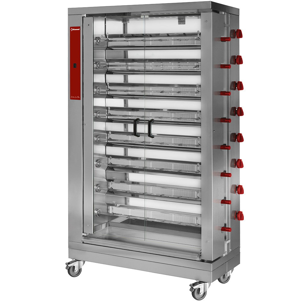 Asador de gas 8 espada (48 pollos)