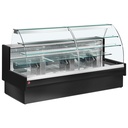 Mostrador vitrina refrigerado, estático, sistema de cajón, sin reserva - NEGRO