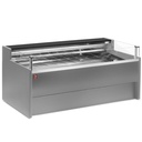 Vitrina refrigerada con cristal Autoservicio, ventilada, con reserva - GRIS