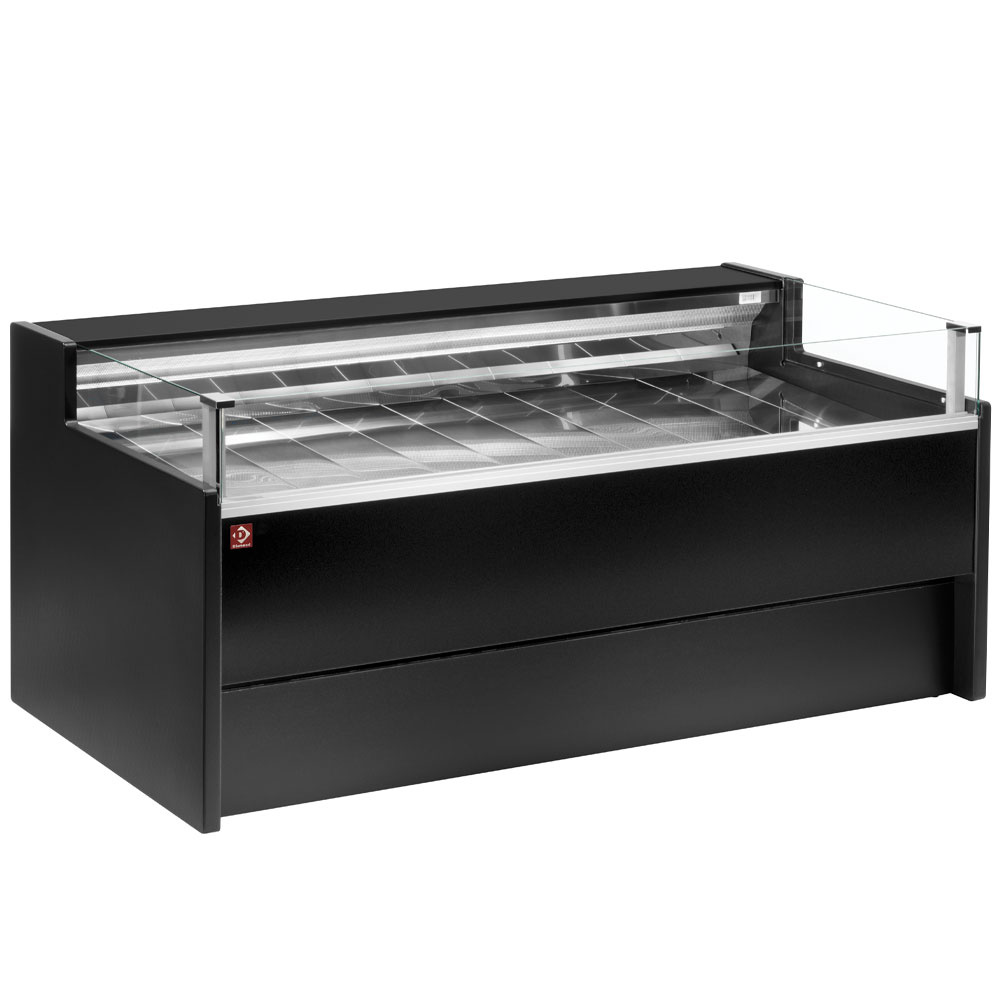 Vitrina refrigerada con cristal Autoservicio, ventilada, con reserva - NEGRO