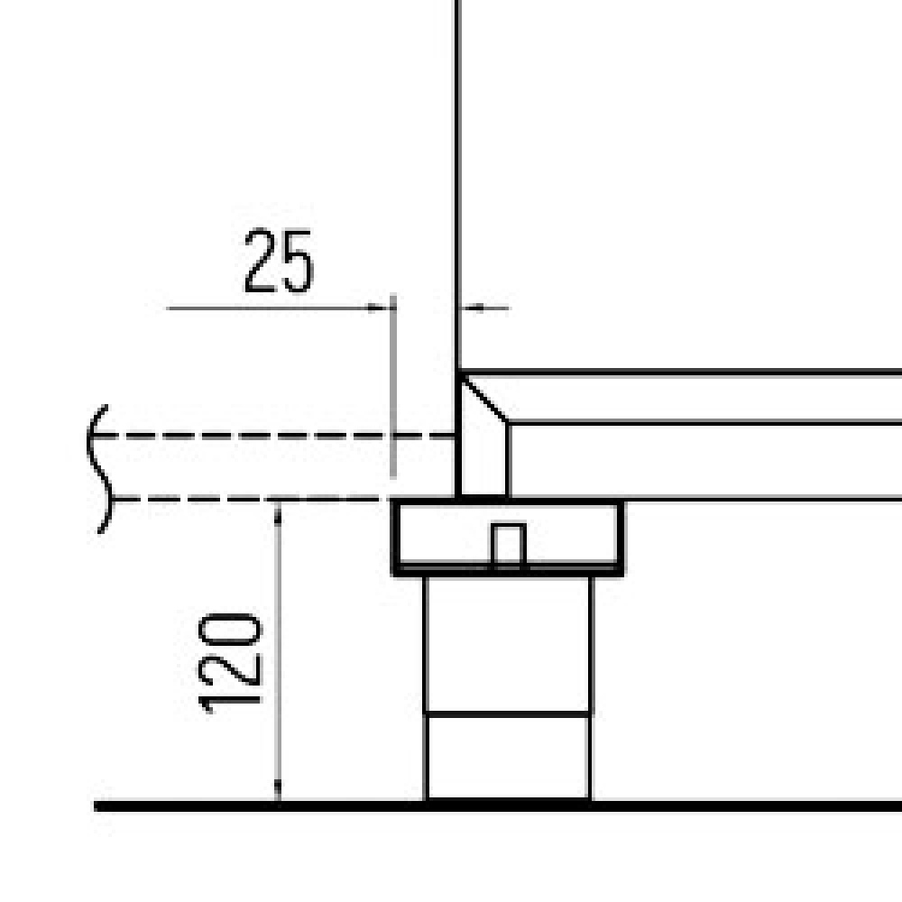 Configuración estándar : Con dispositivo de soporte de plataforma (escalón de servicio)