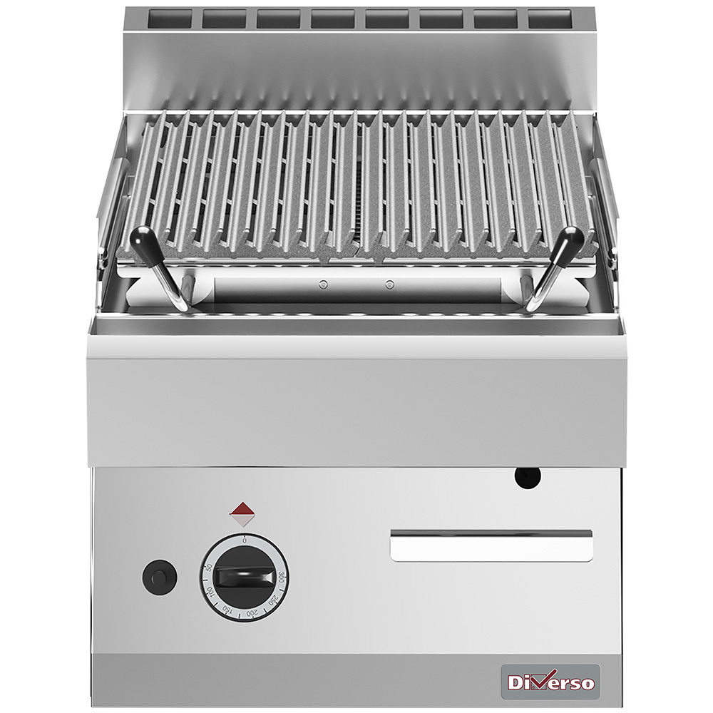 Parrilla de piedra lavica, modulo 1/2 de fusion "double face"