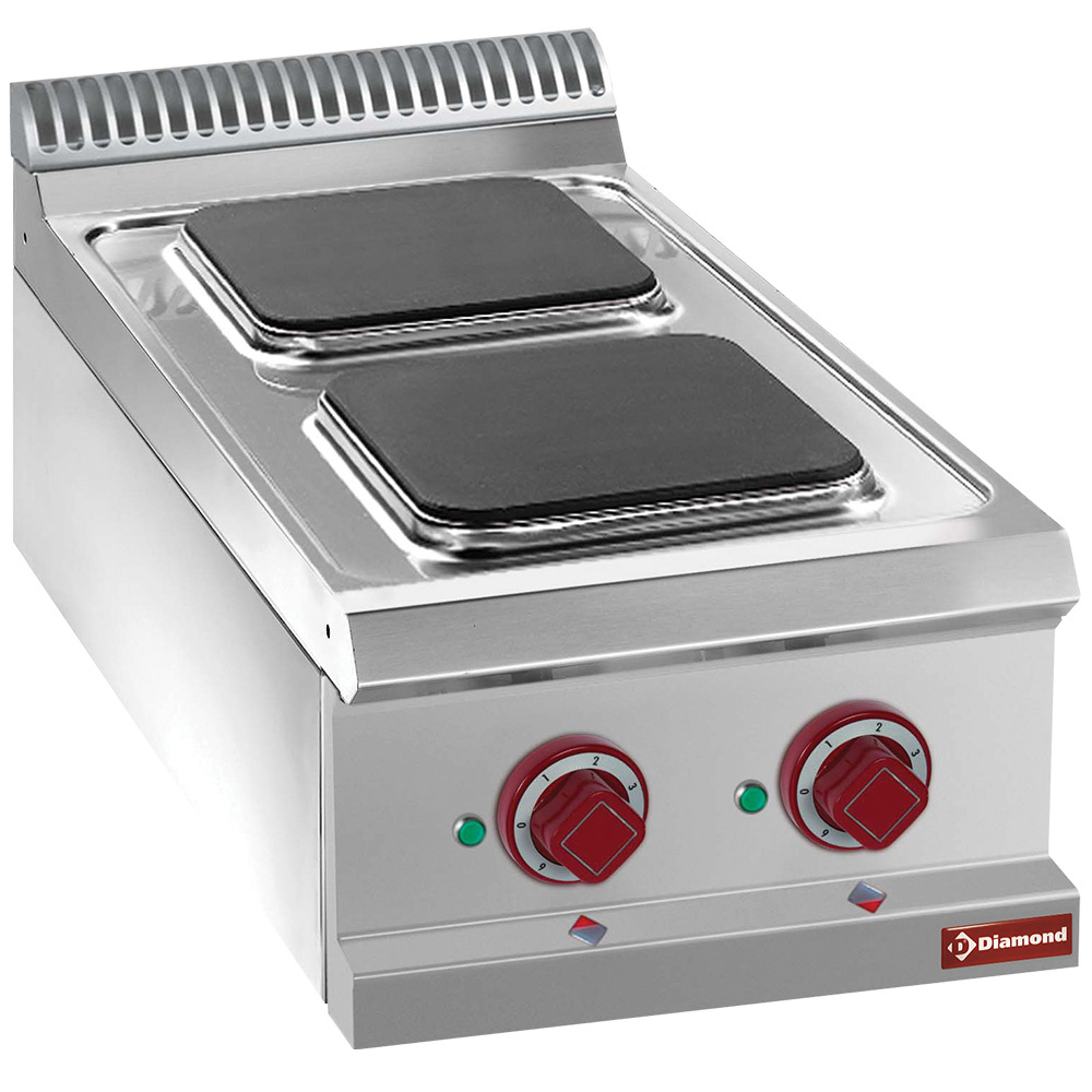 Cocina eléctrica de 2 placas cuadrado -Top-