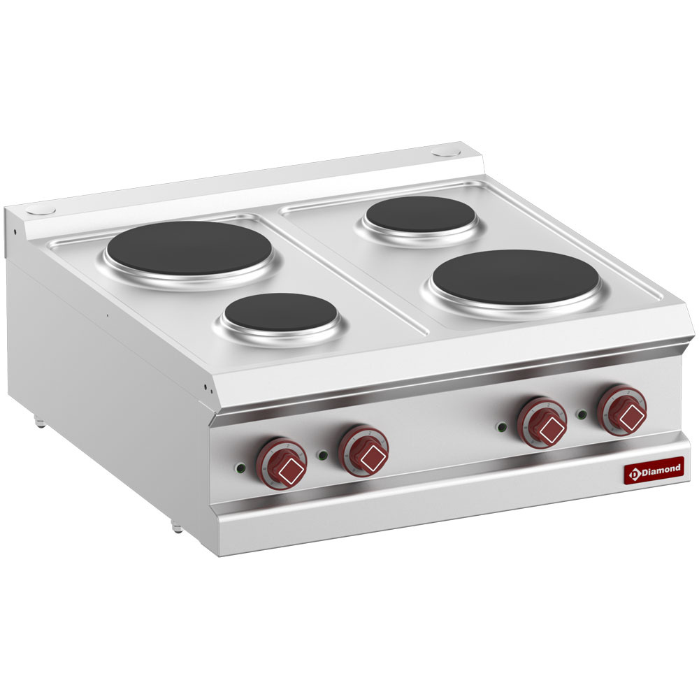 Cocina eléctrica de 4 placas redondas -Top-