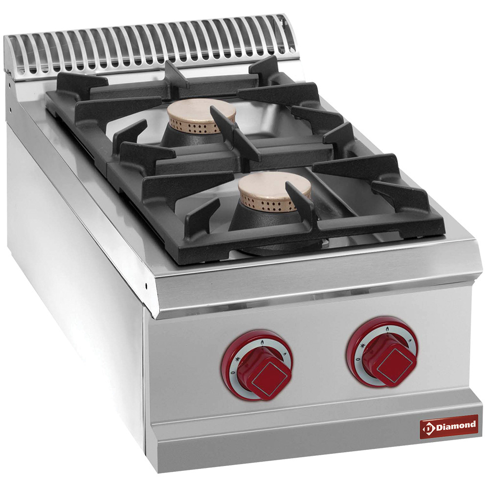 Cocina de gas con 2 fuegos vivos -Top-