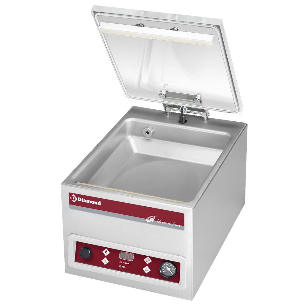 Máquina sistema a vacuo, cuba de acero inoxidable 280x310xh85