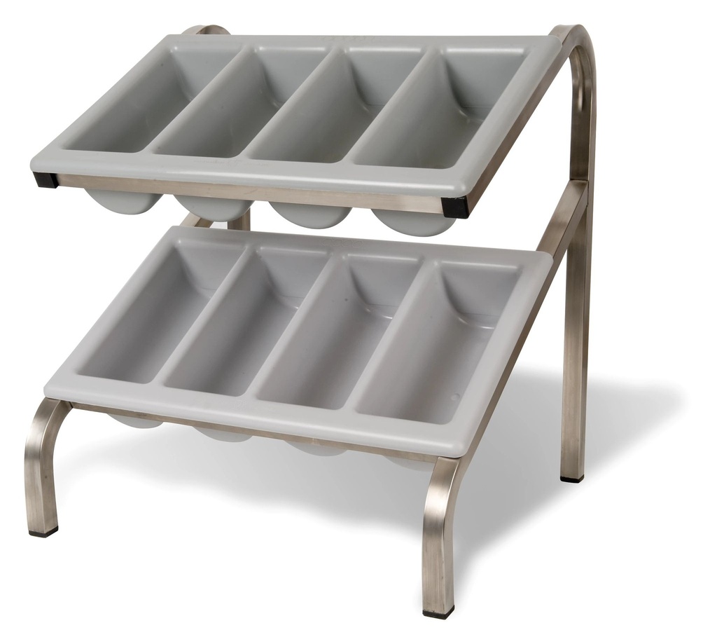 [P80710] Soporte doble para 2 bandejas GN 1/1 porta - cubiertos