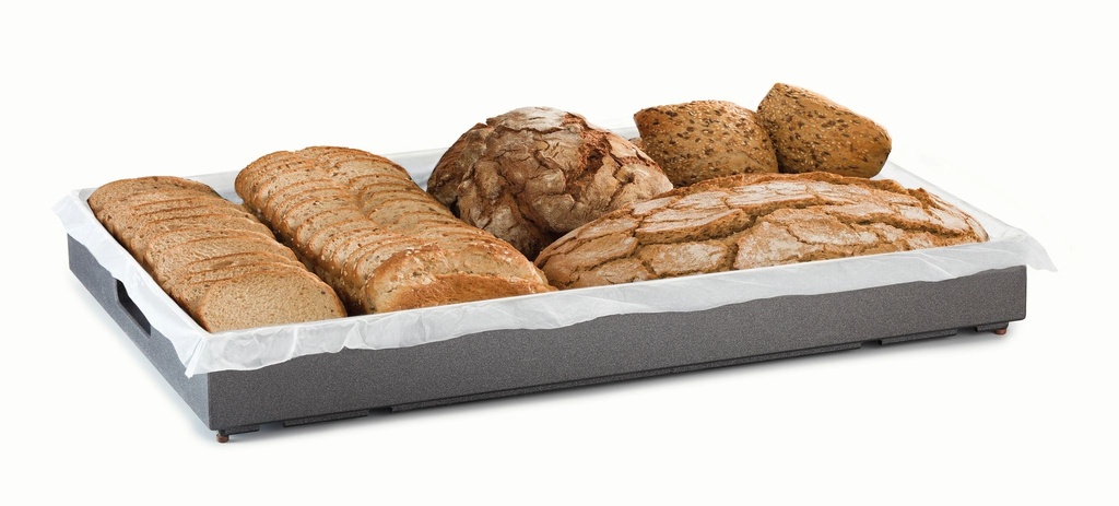 [P904760] Bandeja de servicio de pantalla cúbica Tablero de MDF lacado de 60 x 40 cm en negro