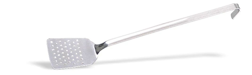 [P314212] Espátula perforada monobloc de acero inoxidable de 39 centímetros