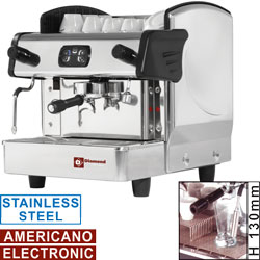 Máquina de cafè expresso 1 grupo h130mm, auto. (sin display)