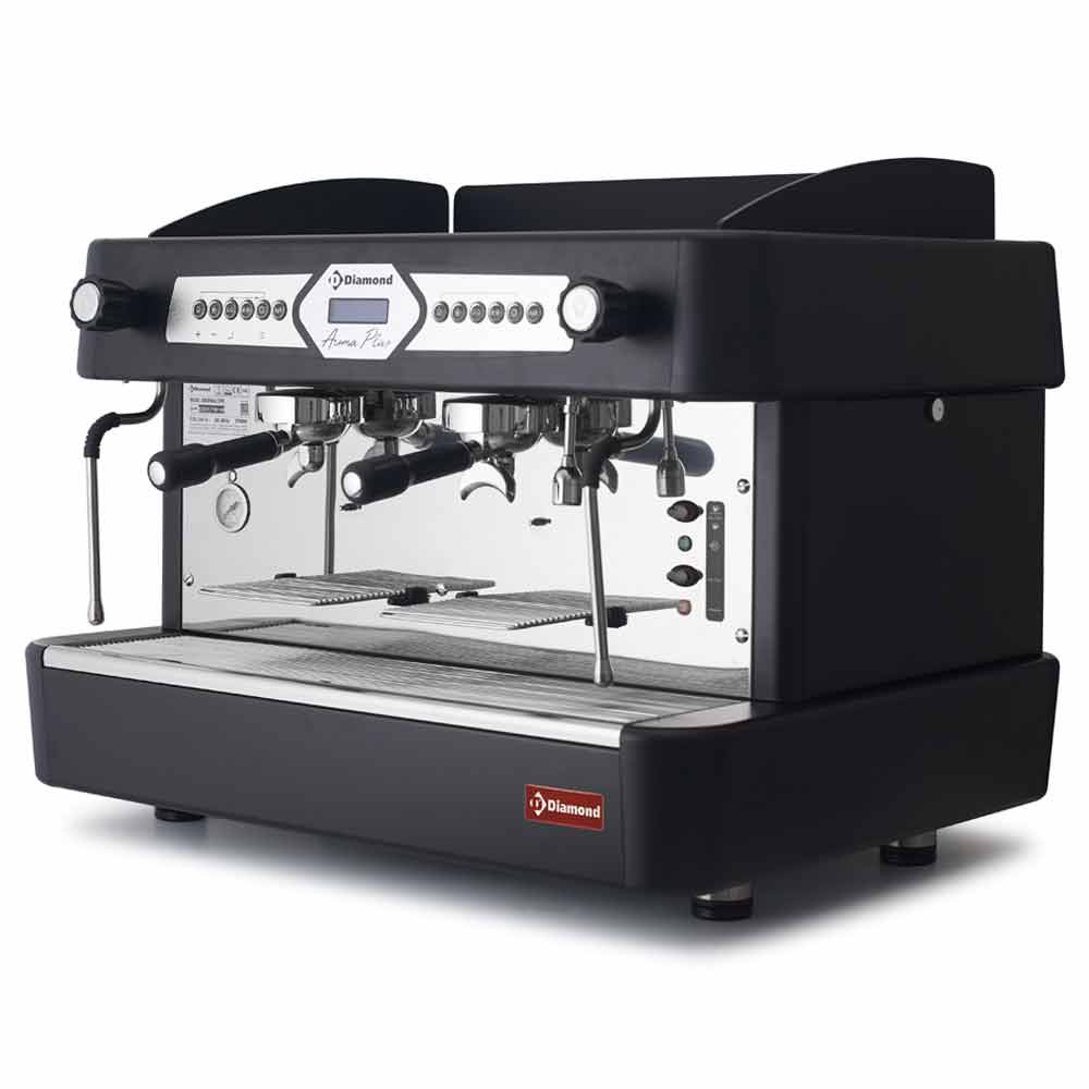 Maquina de cafè expresso 2 grupos, automatíco (con display) - NEGRO