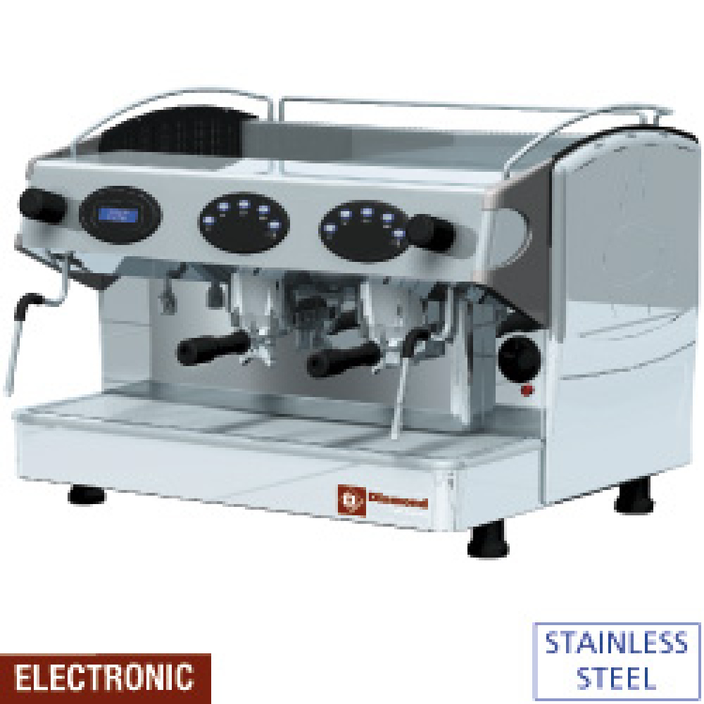 Maquina de cafè expresso 2 grupos, con pantaia