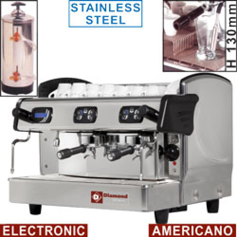 Maquina de cafè expresso 2 grupos, con pantaia