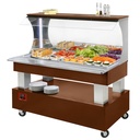Buffet - Salad bar mural refrigerado, 4x GN1 / 1-150 (Madera Caoba)