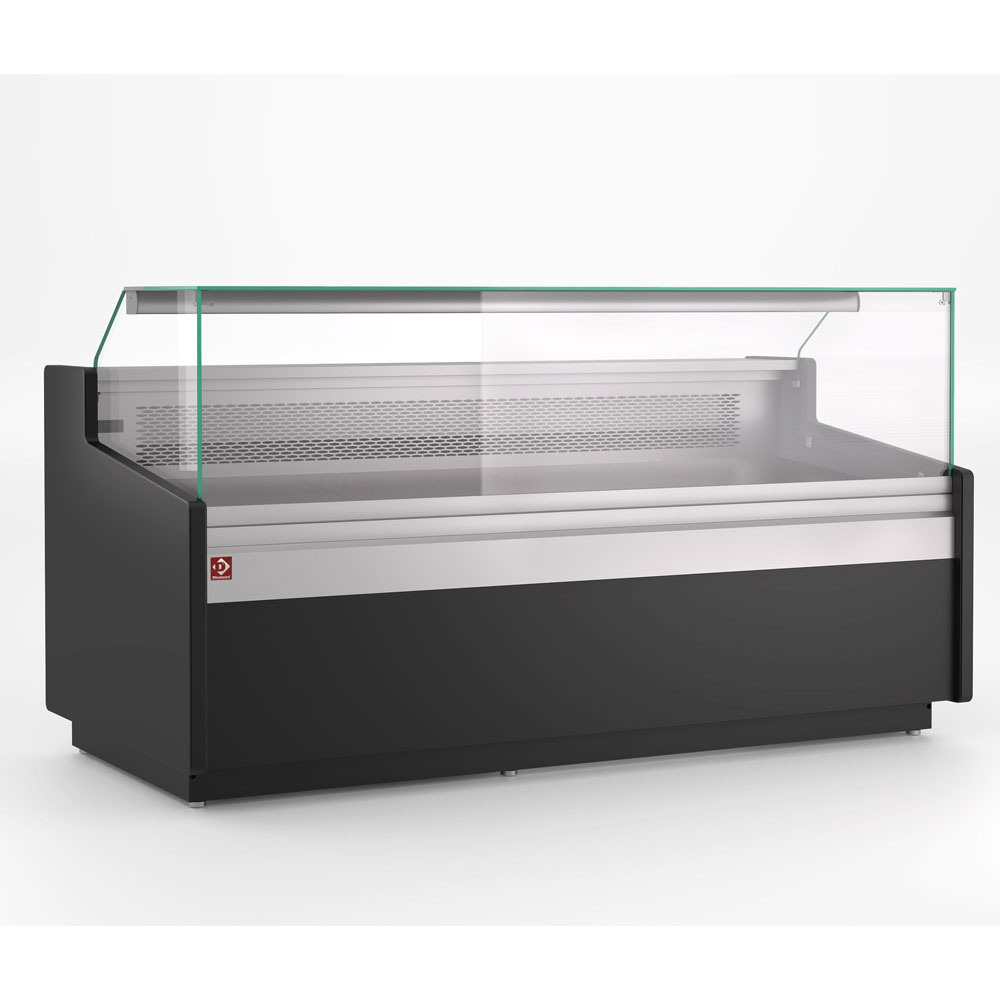Vitrina neutra, pastelería vidrio, con reserva neutra – NEGRO