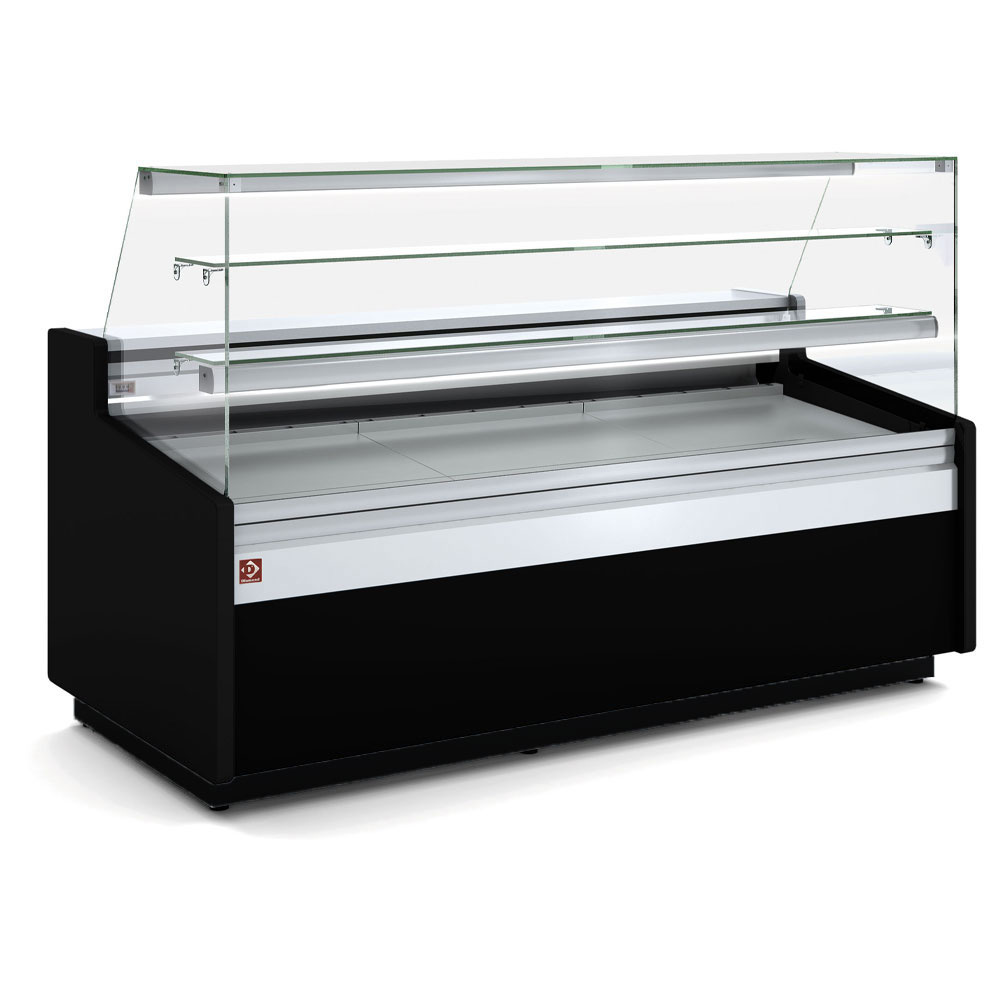 Vitrina ventilada, pastelería vidrio, con reserva – NEGRO