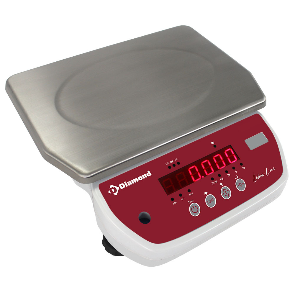 Báscula electrónica de acero inoxidable, 30Kg x 5g