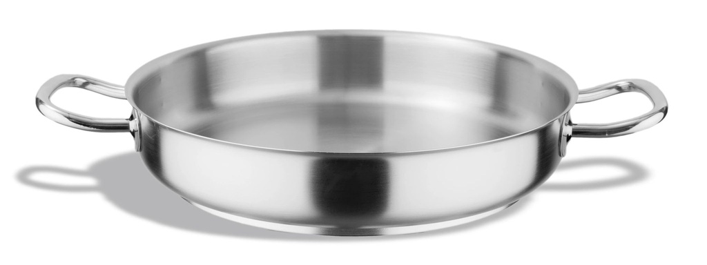 Paellera sin tapa Inox-Pro 20 centímetros listo para la inducción en acabado satinado