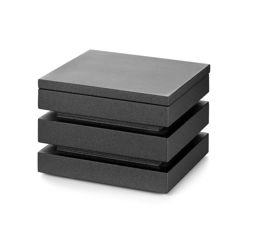 [P904600] Cubos de soporte de pantalla cúbicos apilables y tapa en negro