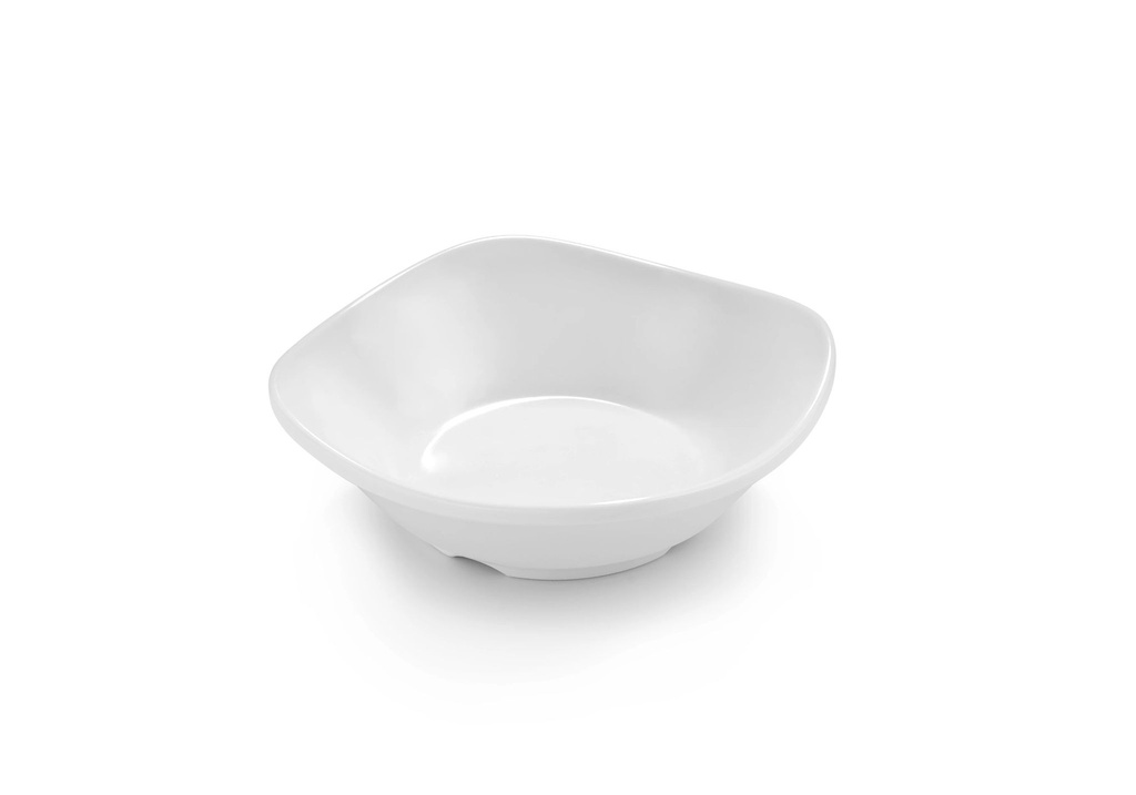 [P22109] Mini Bol cuadrado 12.5 centímetro 0.18 litros de melamina en blanco
