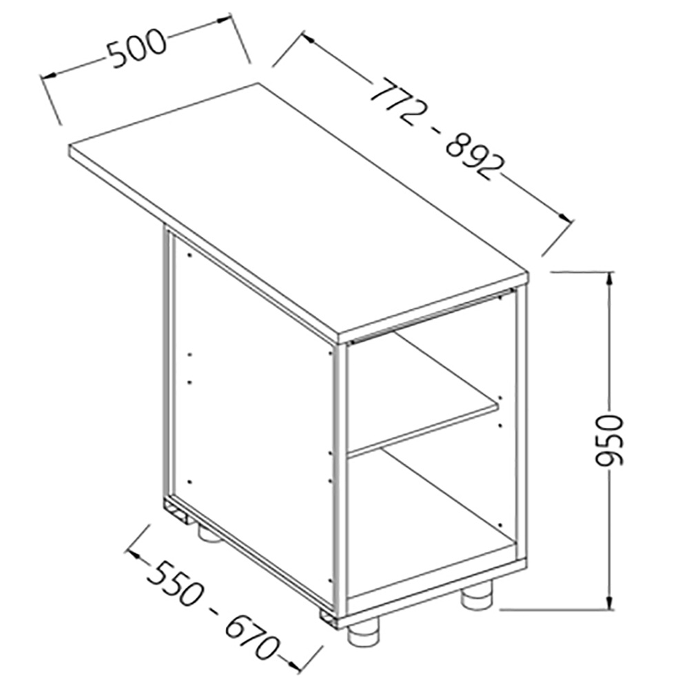 Mostrador de bar neutro_sección de caja