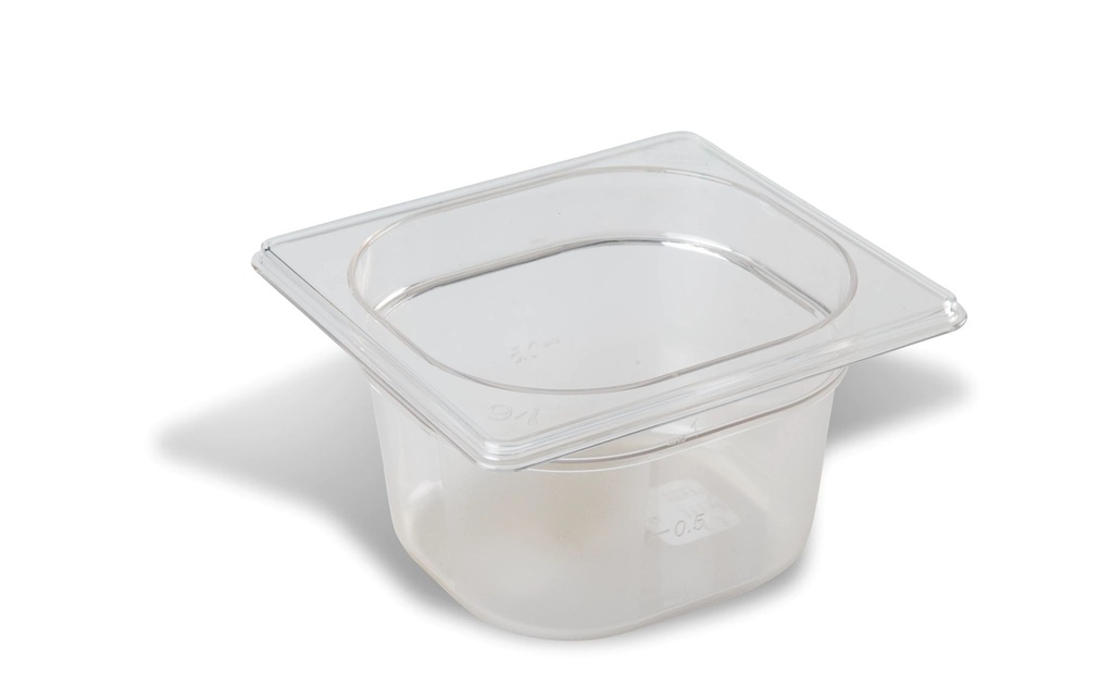 [P1610BF] Cubeta Gastronorm GN de sin Bisfenol-A de tamaño 1/6 y 100 mm de profundidad