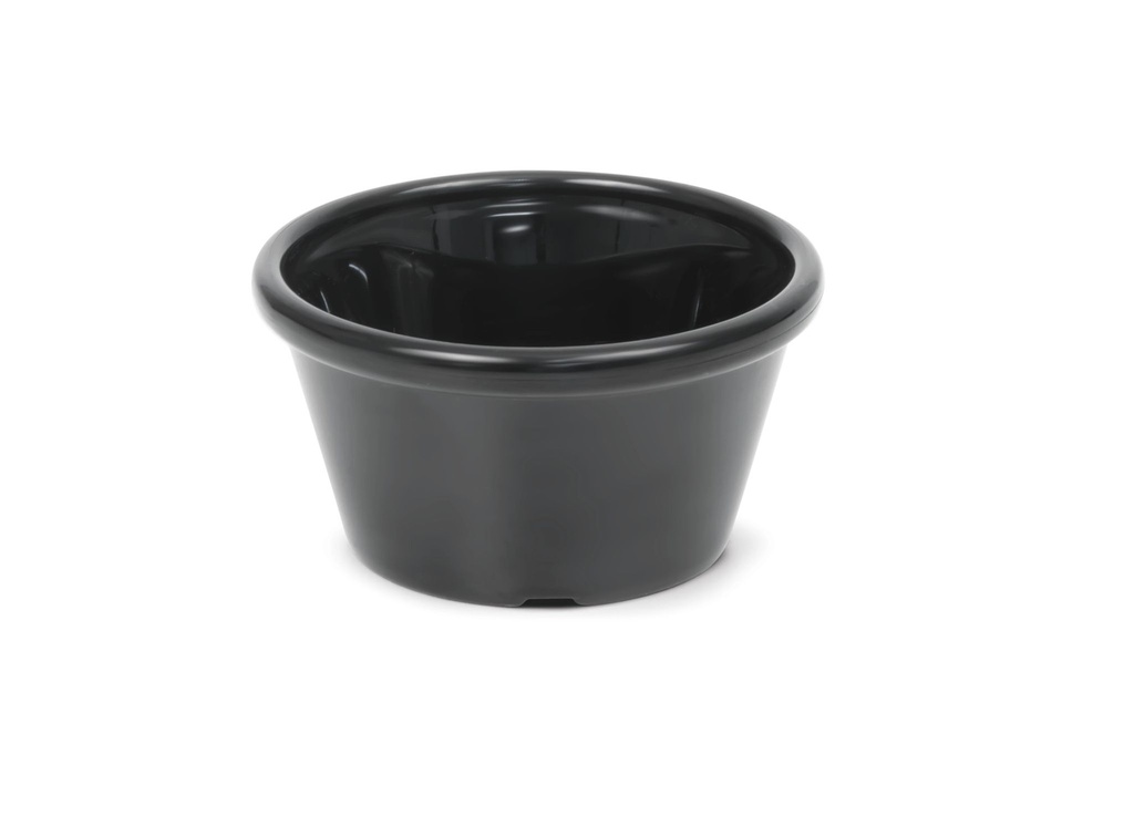 Recipiente para salsas de PET negro de 7 cm
