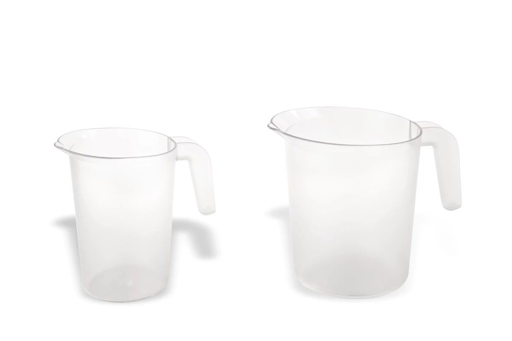 [P646200] Jarra policarbonato apilable sin tapa de 2 litros de policarbonato en blanco
