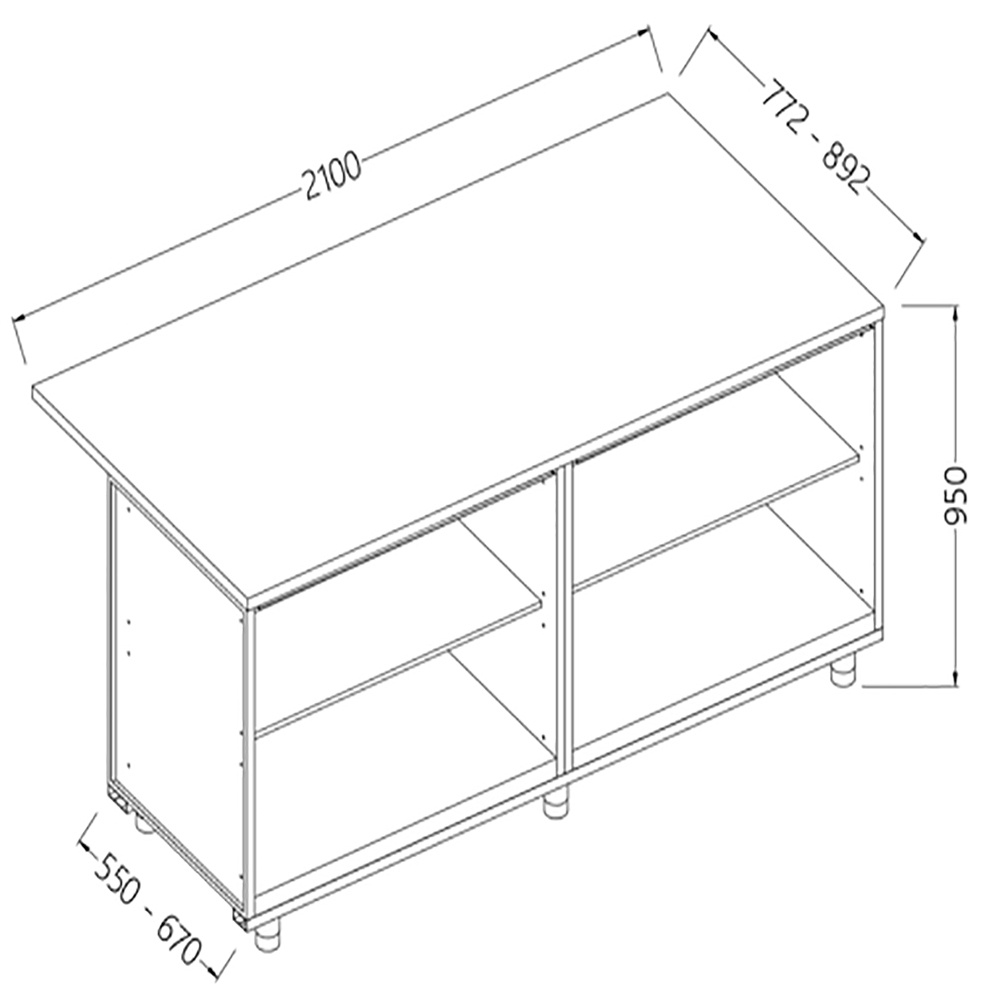 Mostrador de bar neutro_sección de caja