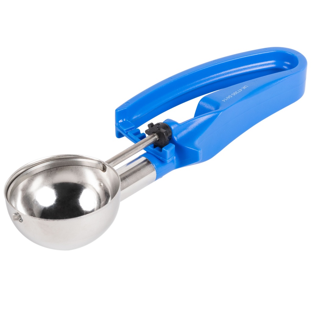 Porcionador apretable de 60 ml con mango azul real