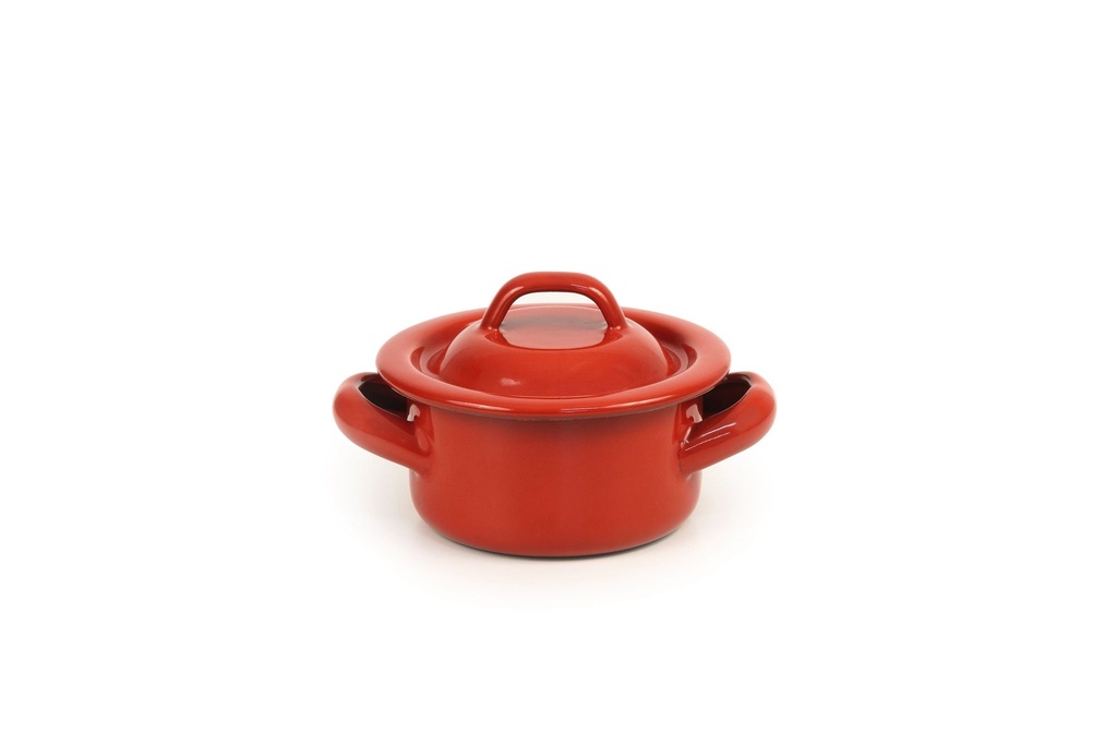 [P998012] Cacerola de acero esmaltado con tapa 12 cm